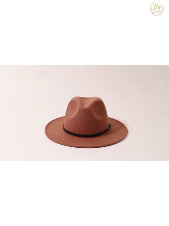 Lisianthus Fedora Hat for Women Belt Buckle Trilby Felt Jazz Hat main image 5